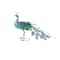 20" Turquoise Iron Eclectic Bird Garden Sculpture